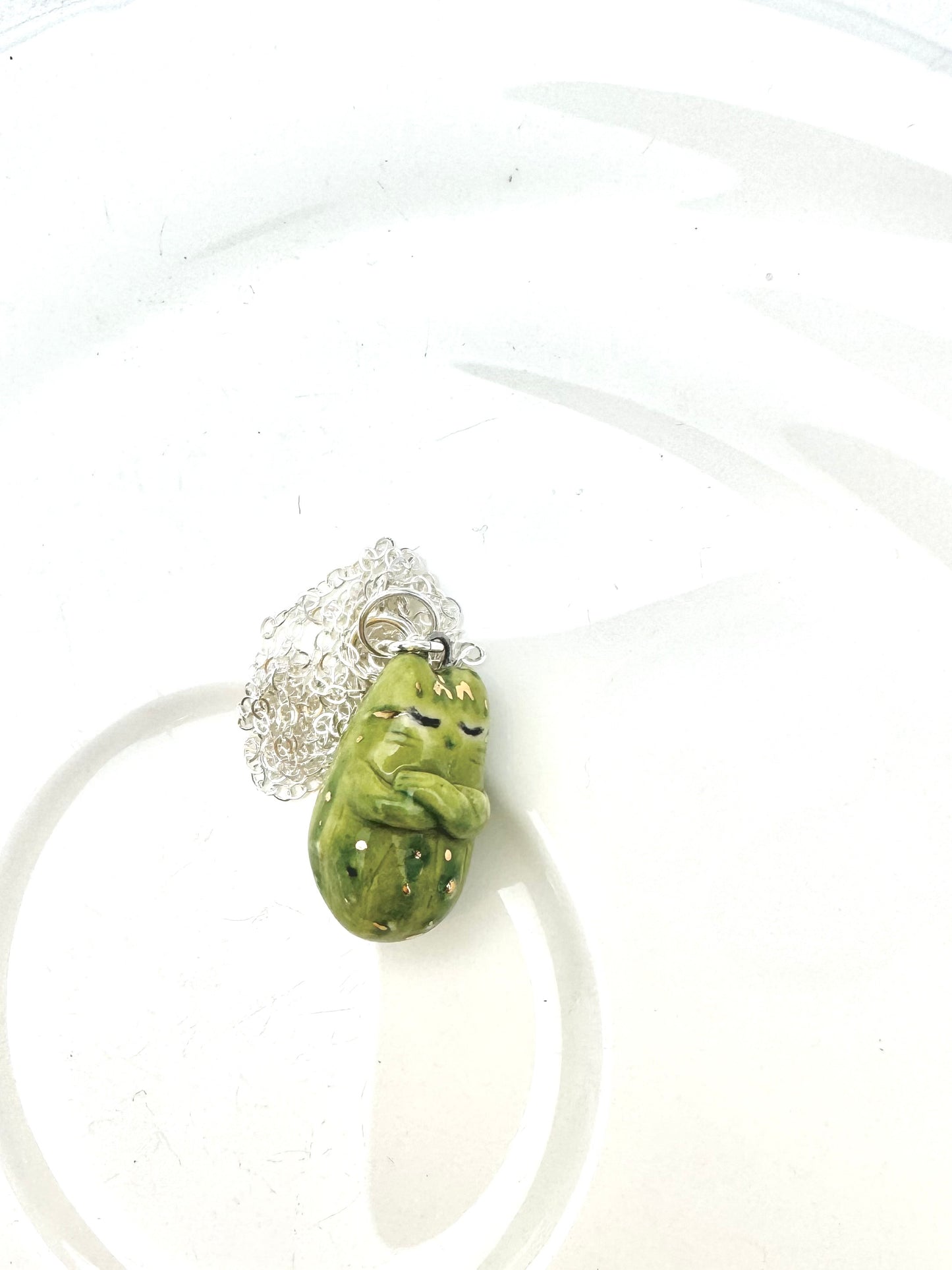 Pickle Cat Necklace