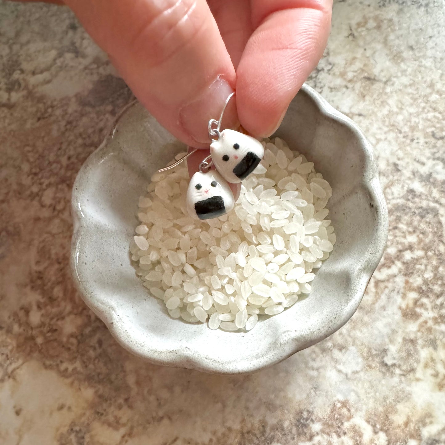 Onigiri Cat Earrings