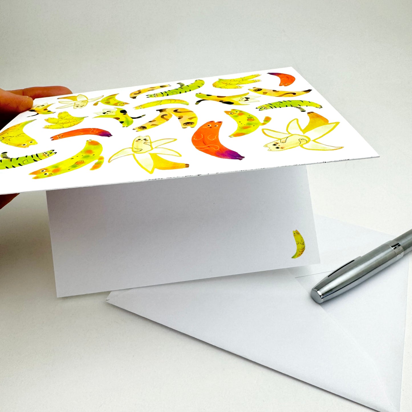 Banana Cat Greeting Card