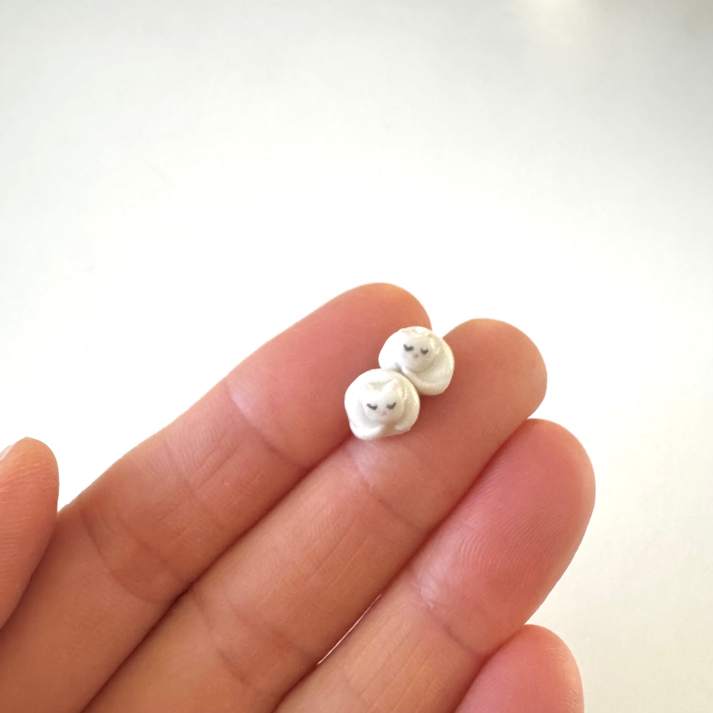 Sleeping Cat Stud Earrings
