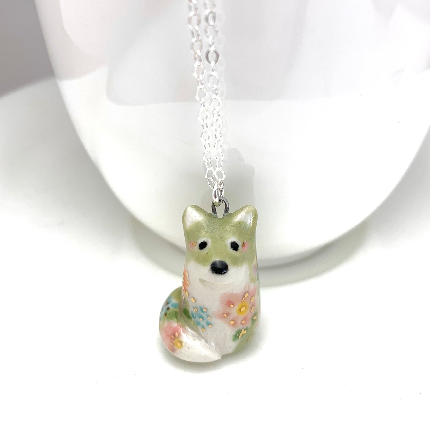 Flower Fox Necklace