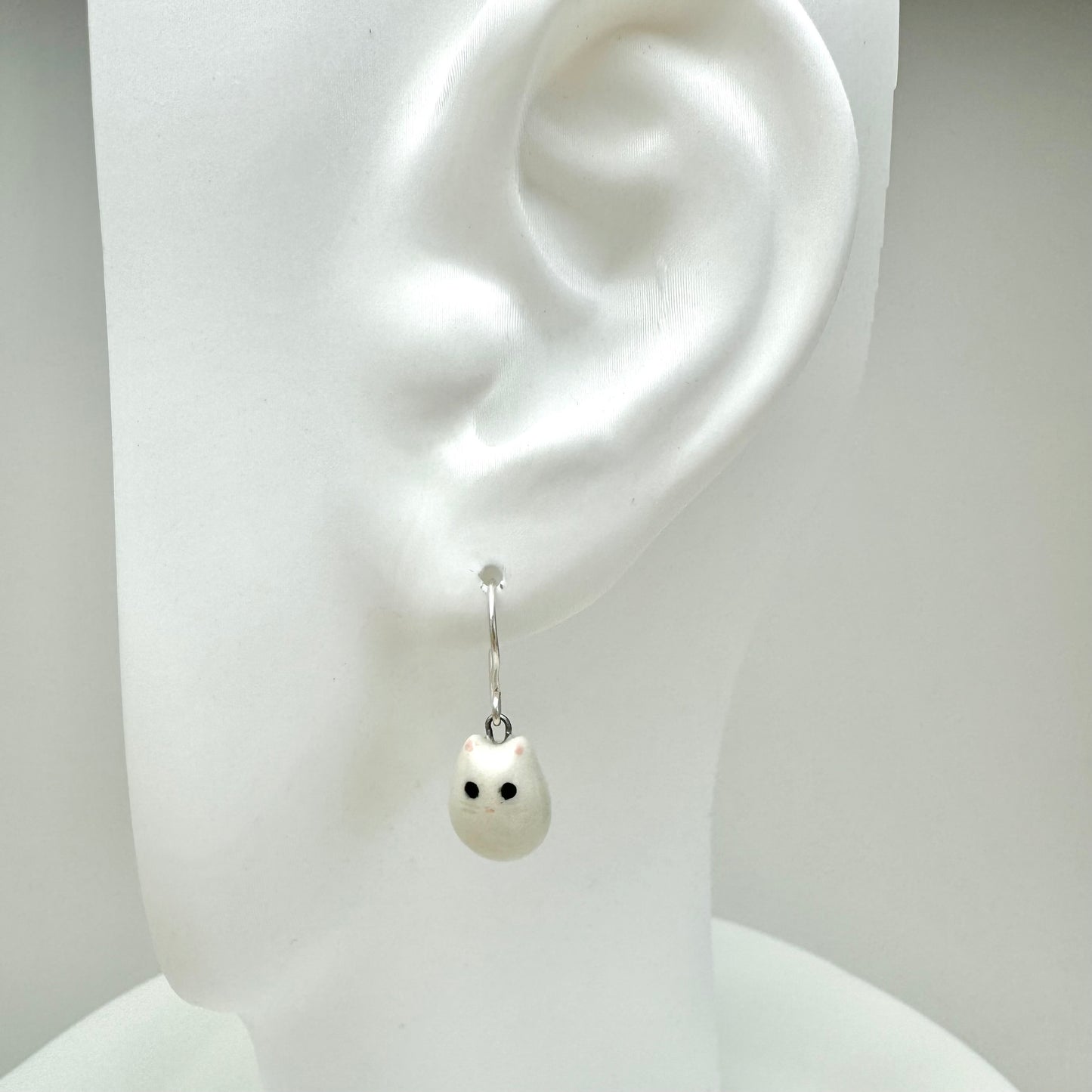 Black & White Cat Dangle Earrings