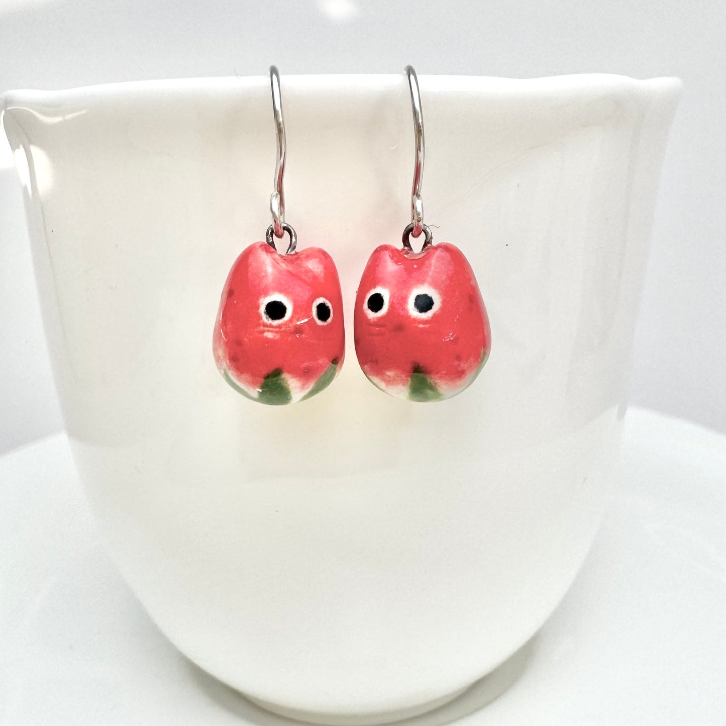 Strawberry Cat Earrings