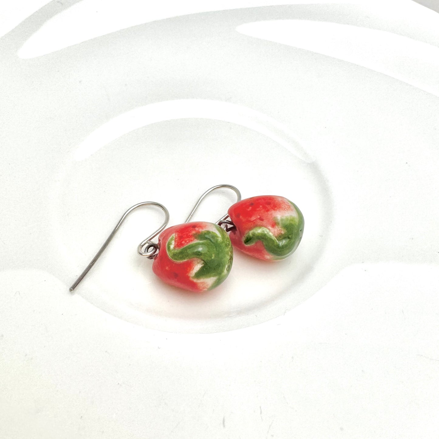 Strawberry Cat Earrings