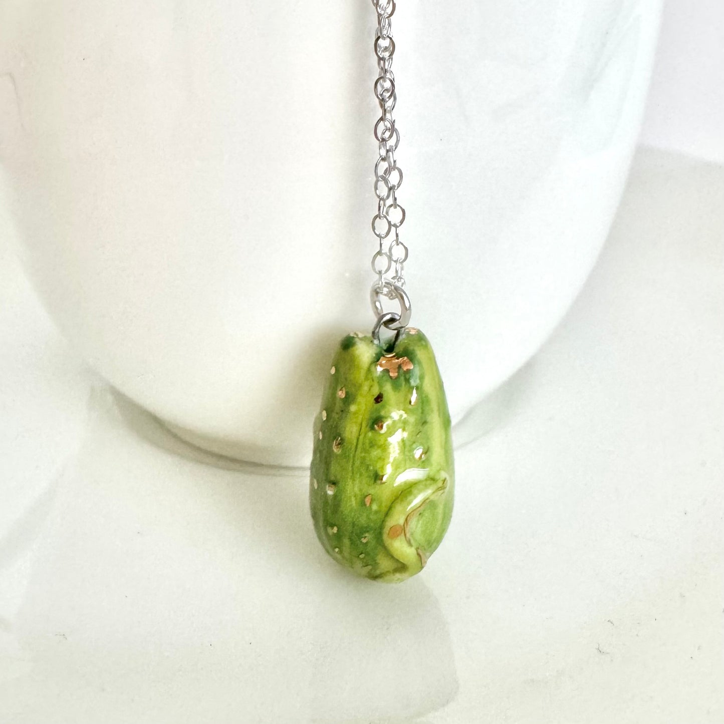 Pickle Cat Necklace