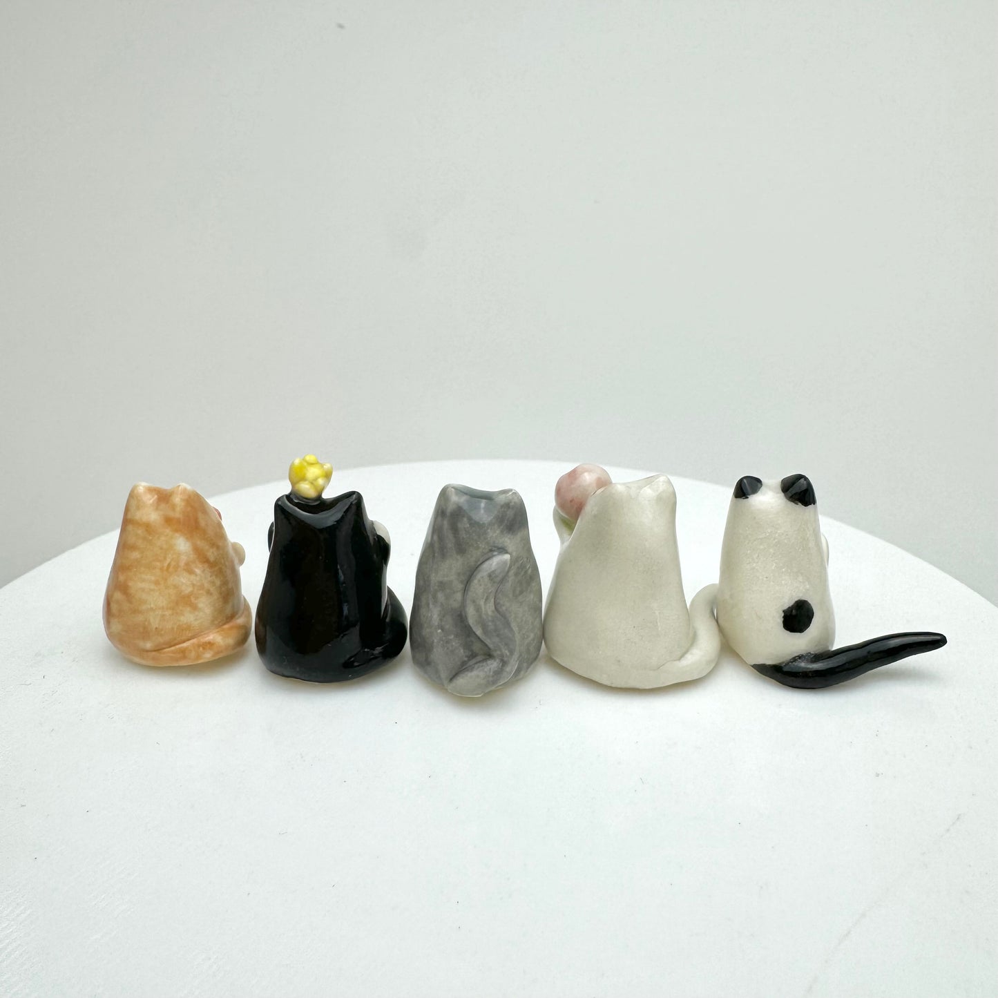 Mini Flower Cat Figurine