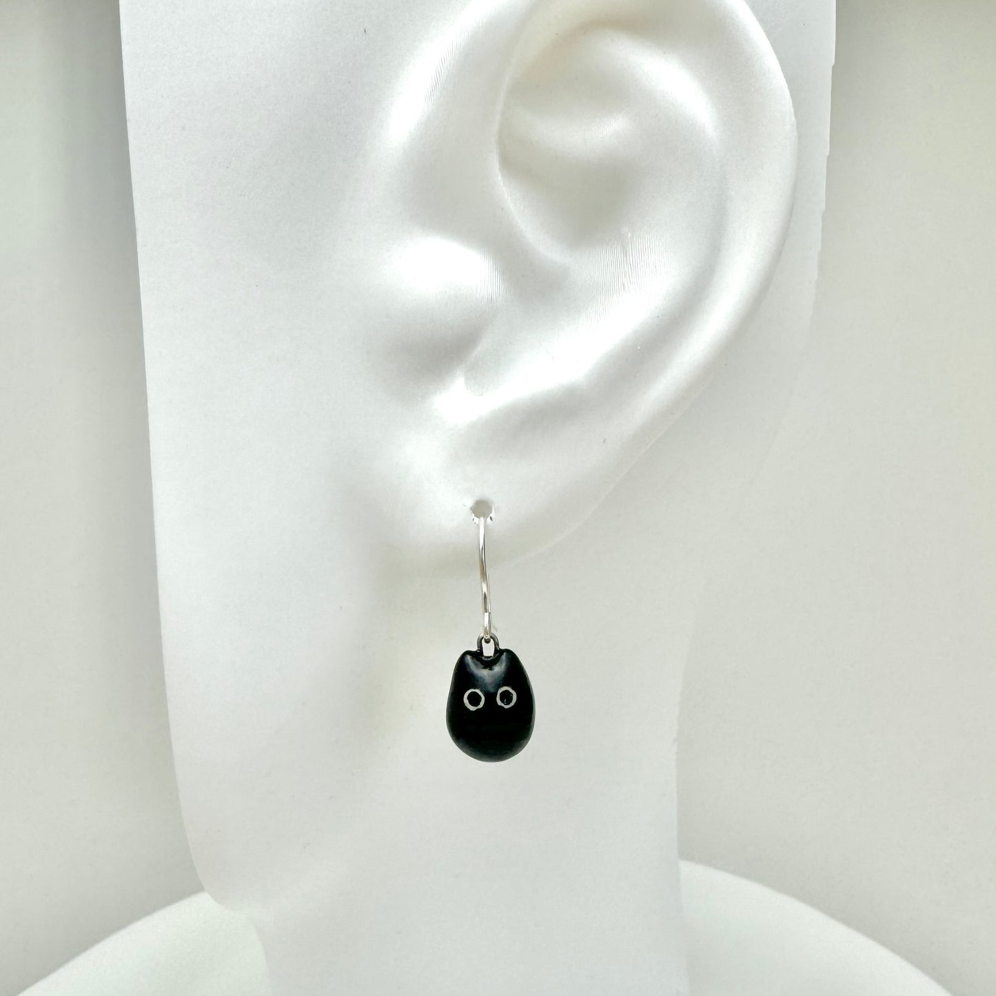 Black & White Cat Dangle Earrings