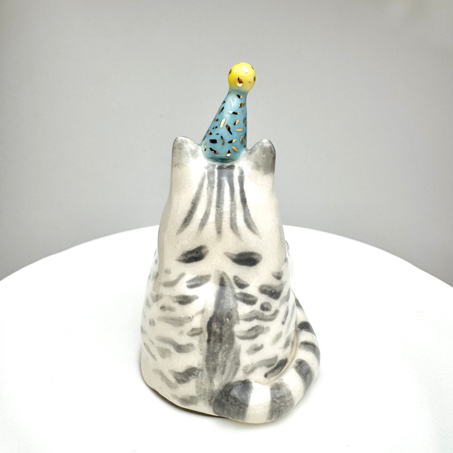 Birthday Cake Cat Figurine