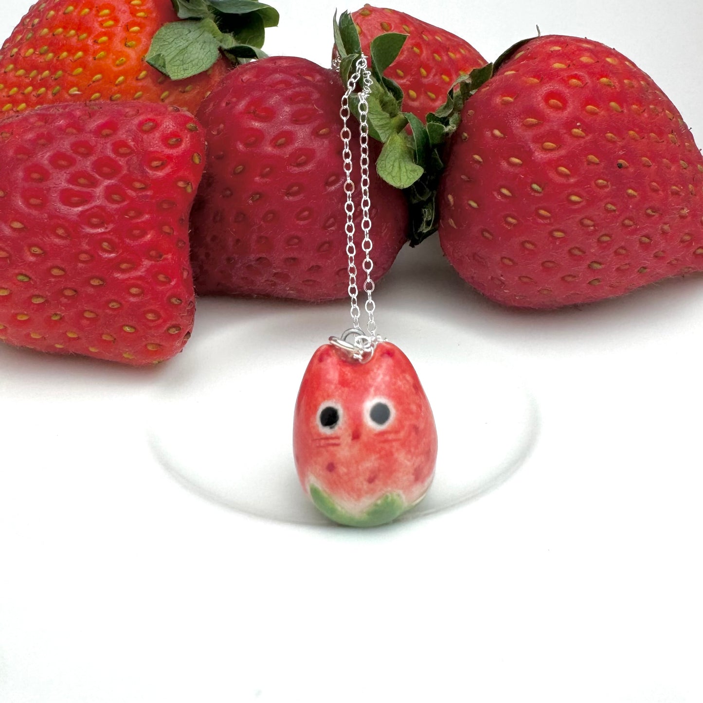 Strawberry Cat Necklace