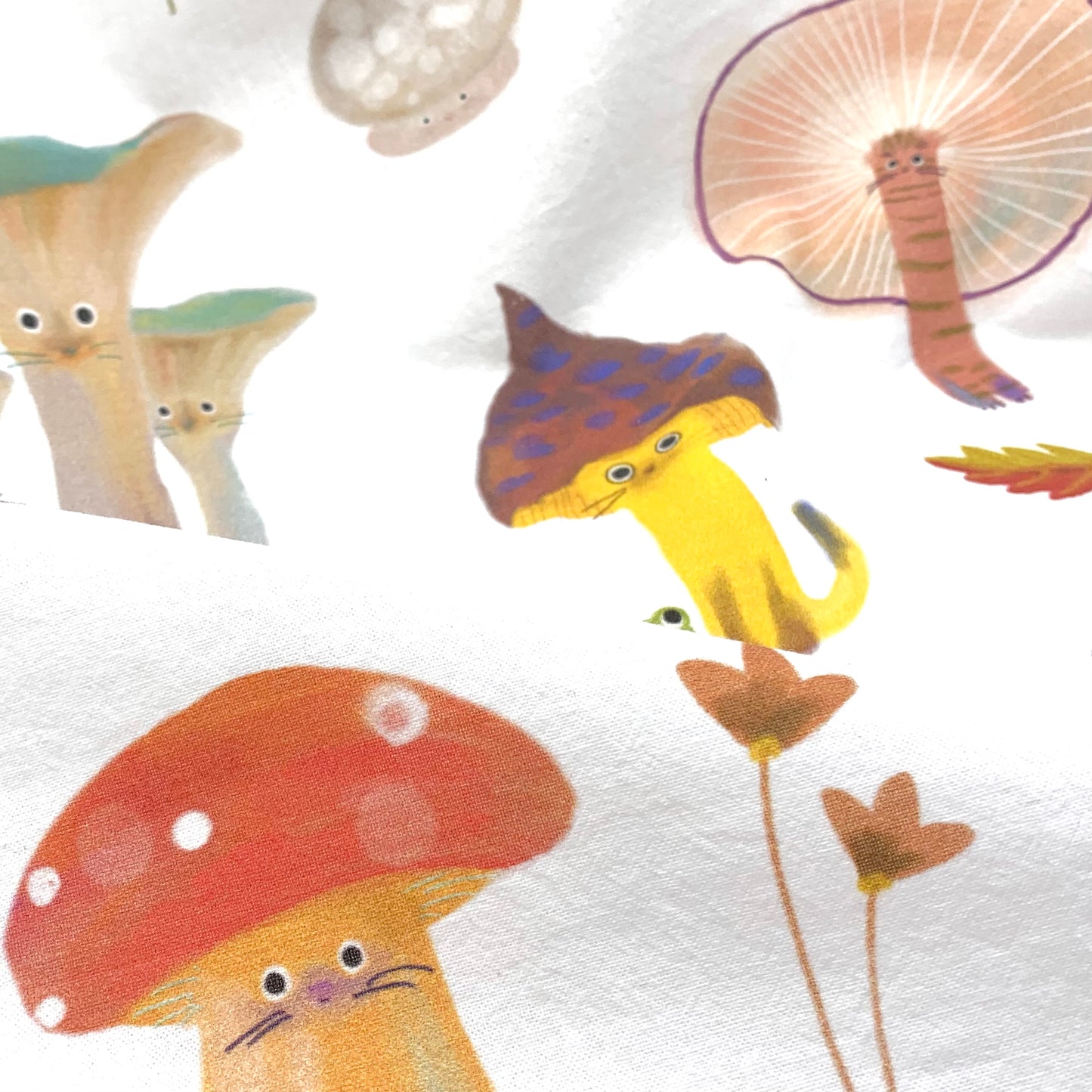 Mushroom Cat Tea Towel