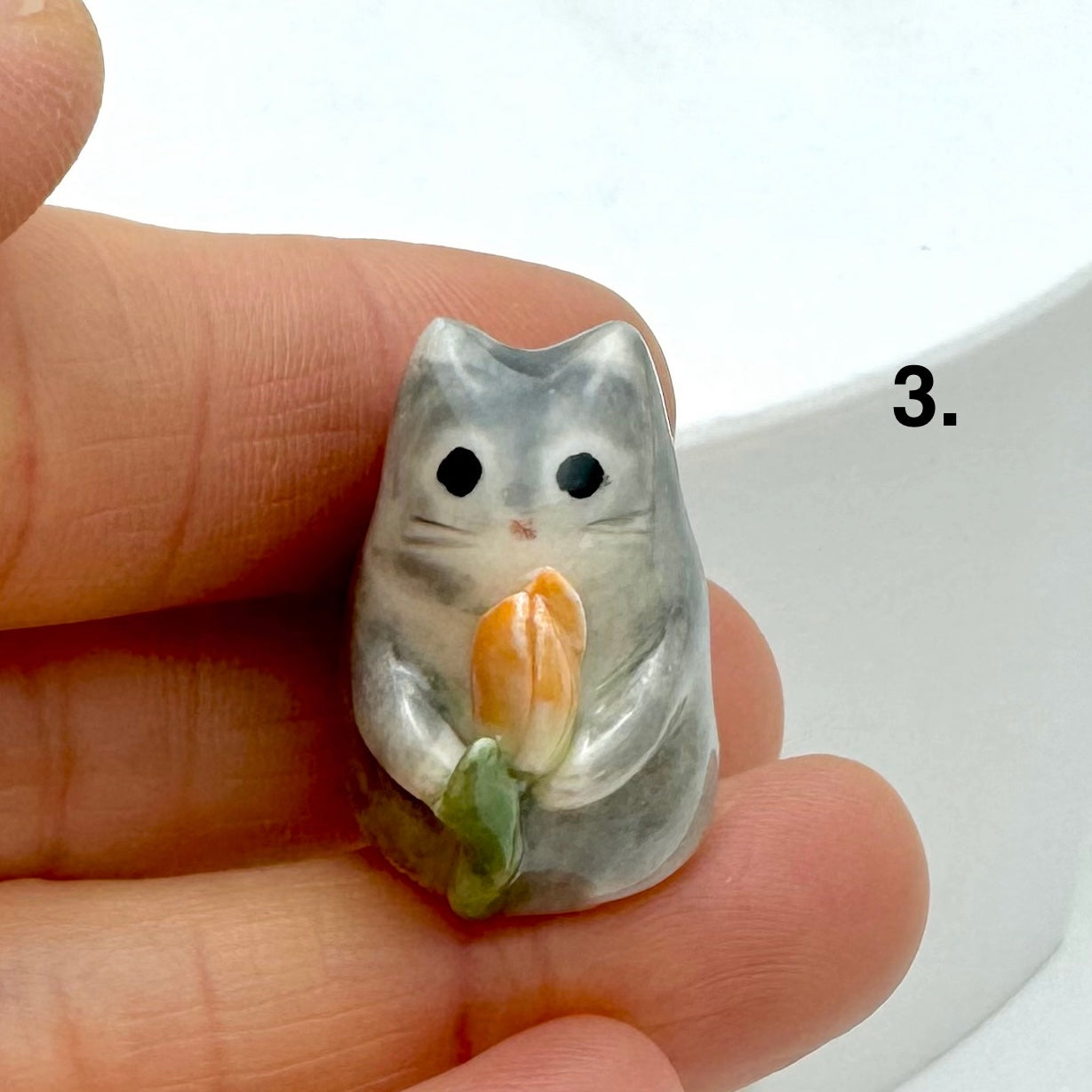 Mini Flower Cat Figurine