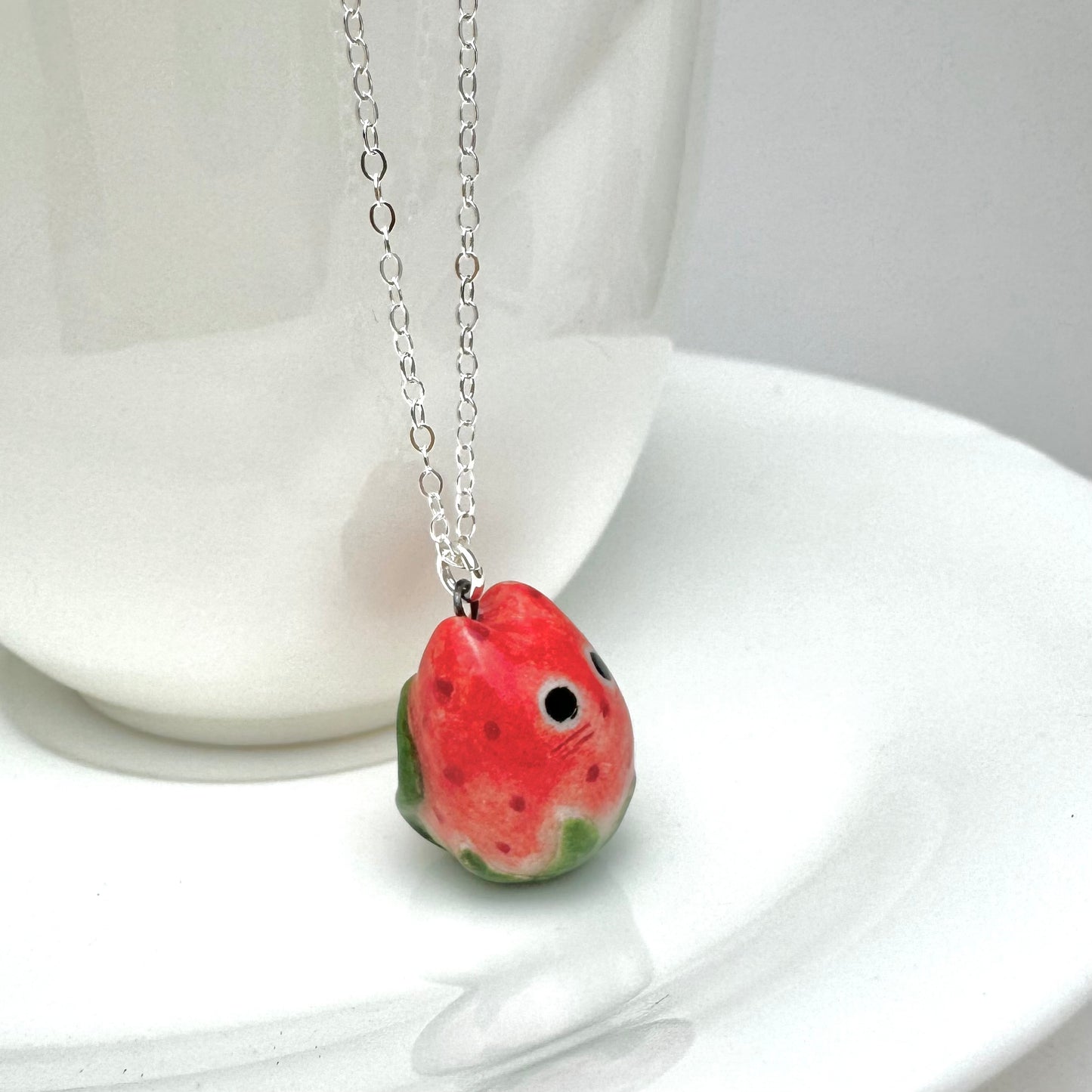 Strawberry Cat Necklace