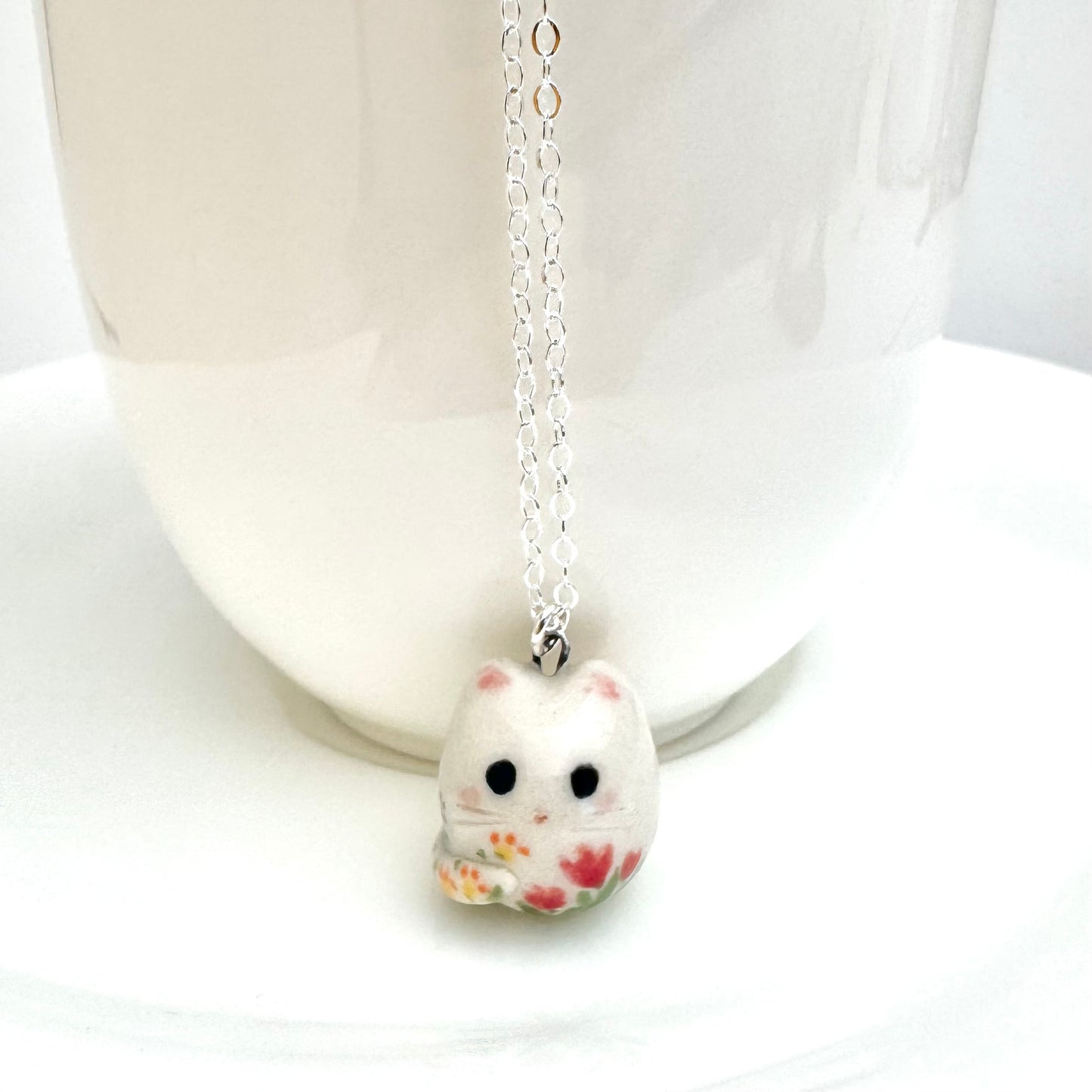 Flower Cat Necklace