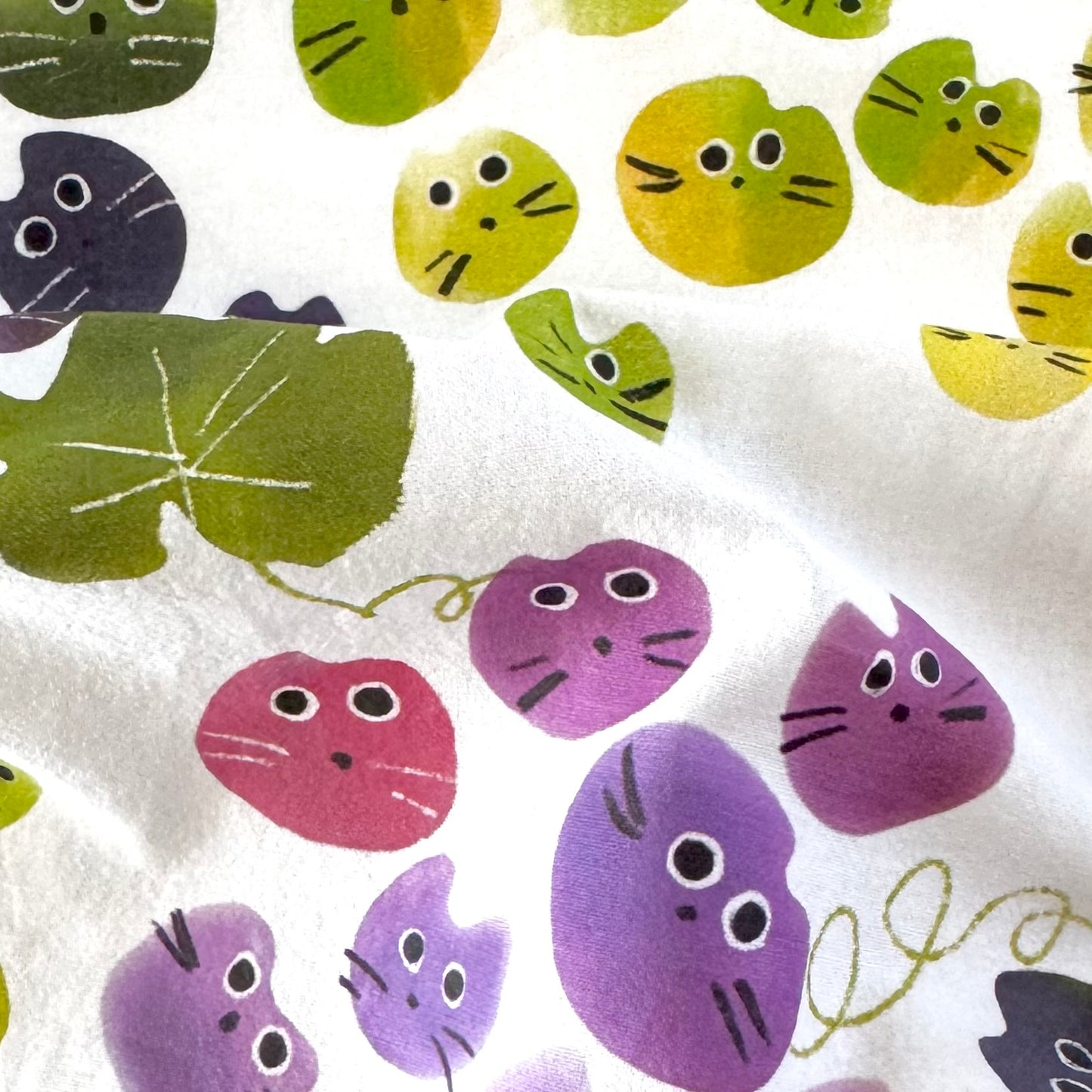 Grape Cat Tea Towel