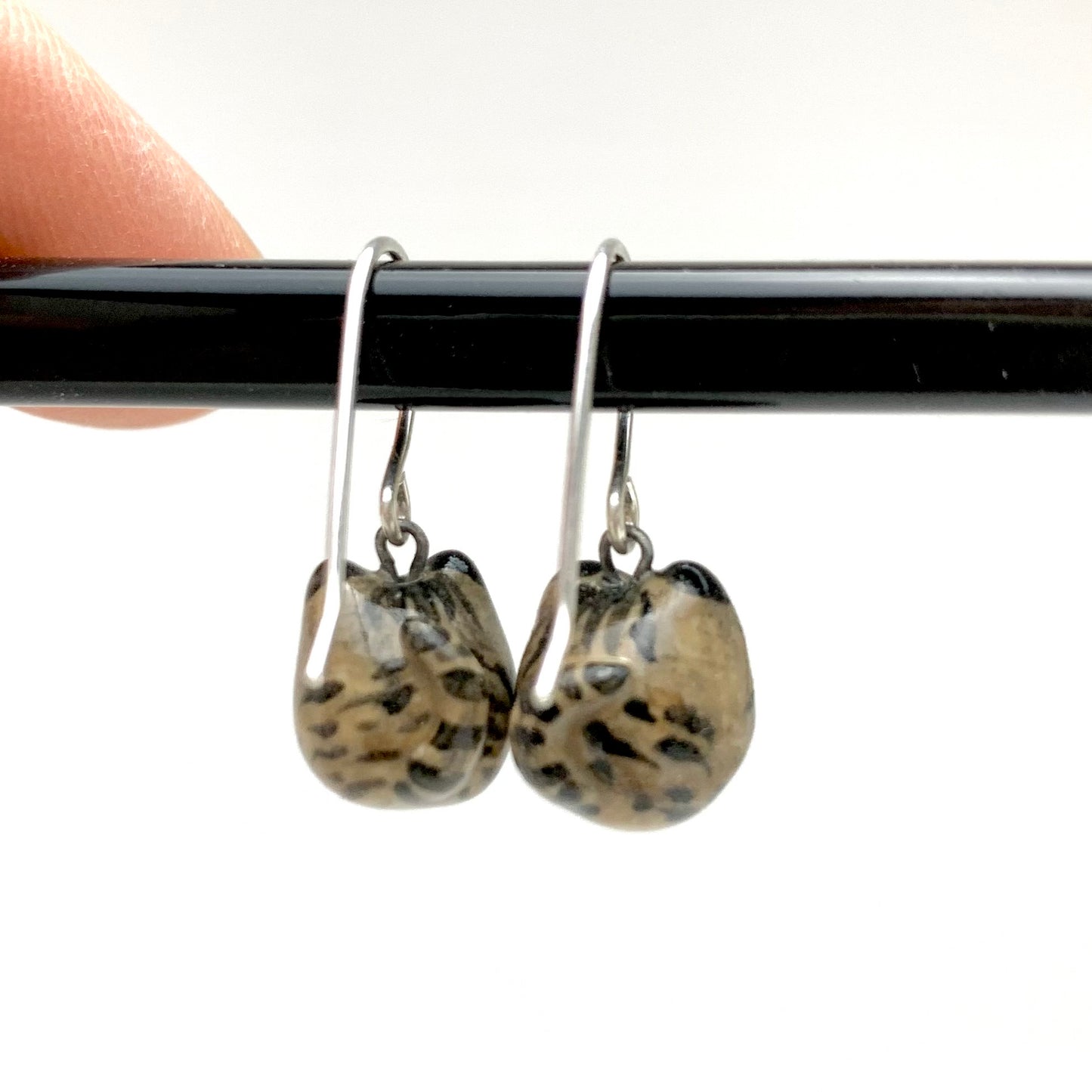Brown Tabby Cat Dangle Earrings