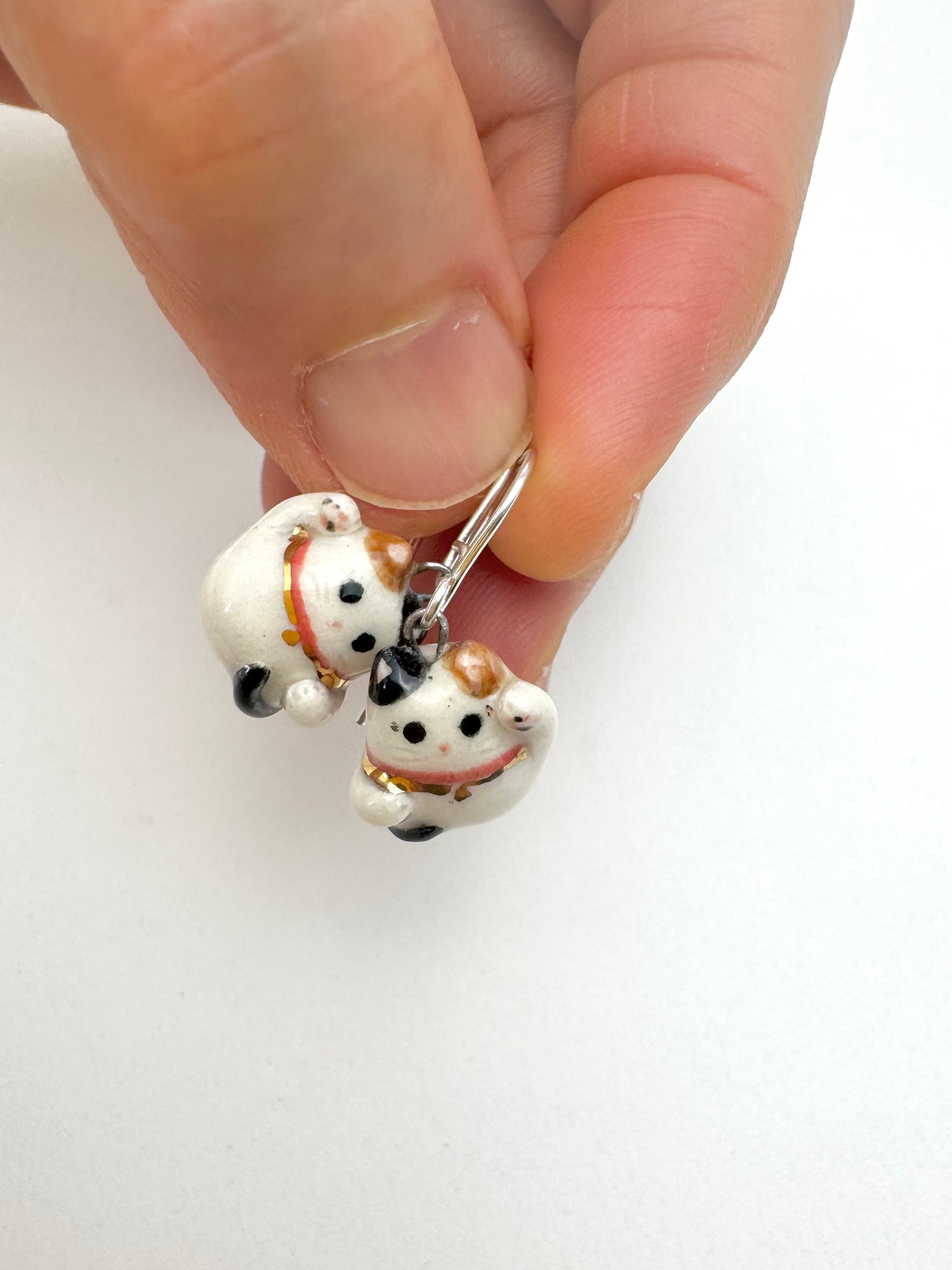 Maneki Neko Dangle Earrings