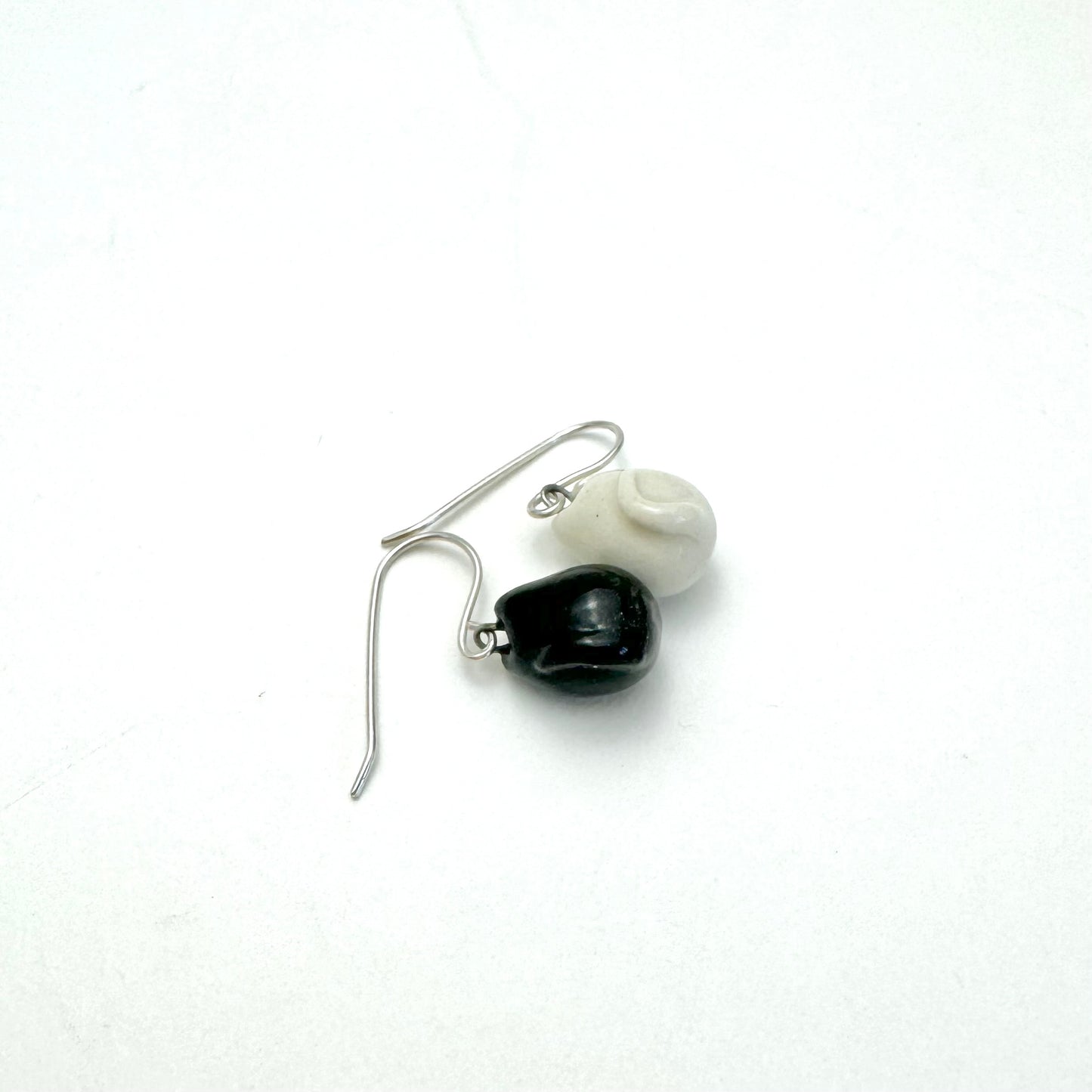 Black & White Cat Dangle Earrings