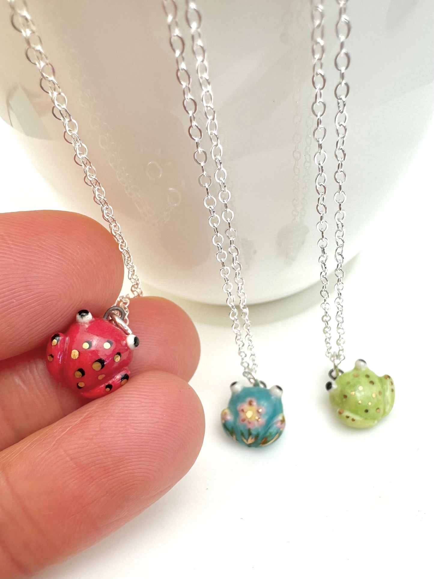 Teeny Tiny Frog Necklace