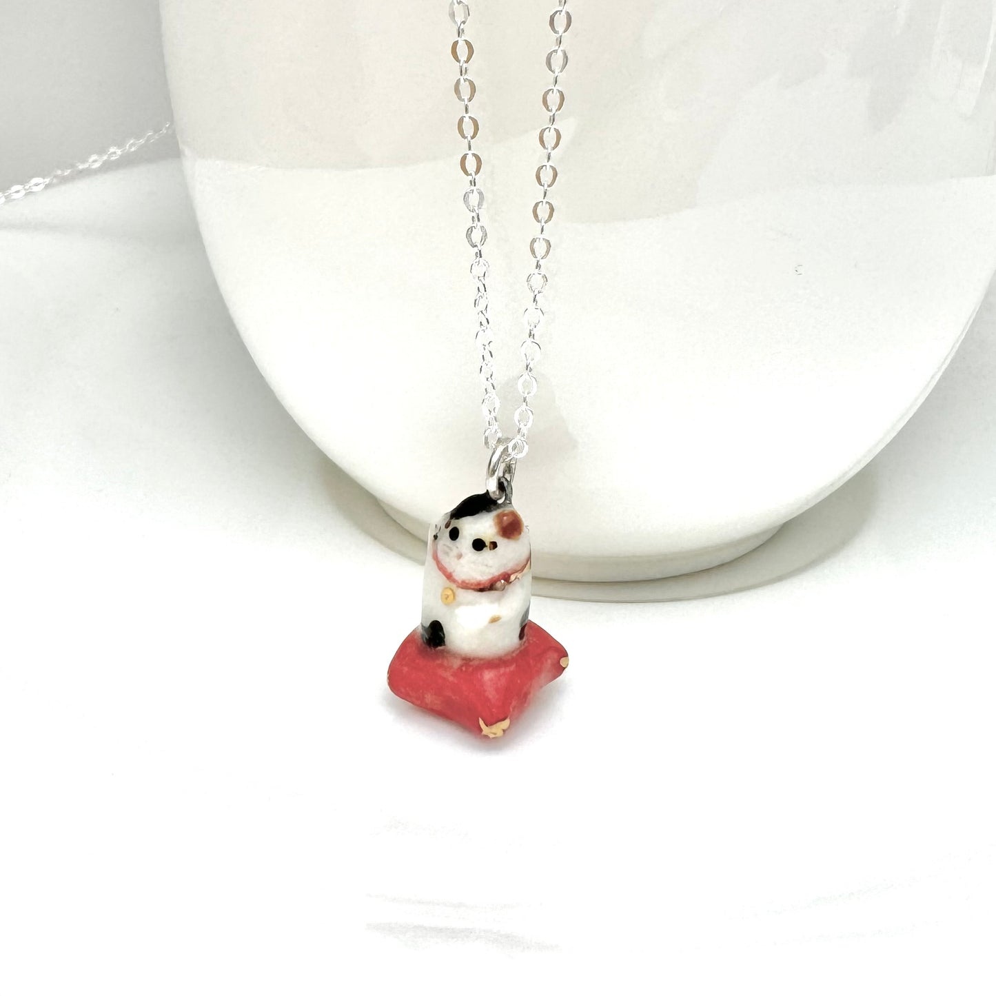 Tiny Maneki Neko Cat Necklace