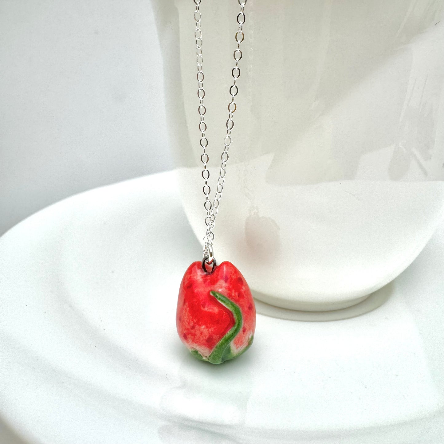 Strawberry Cat Necklace