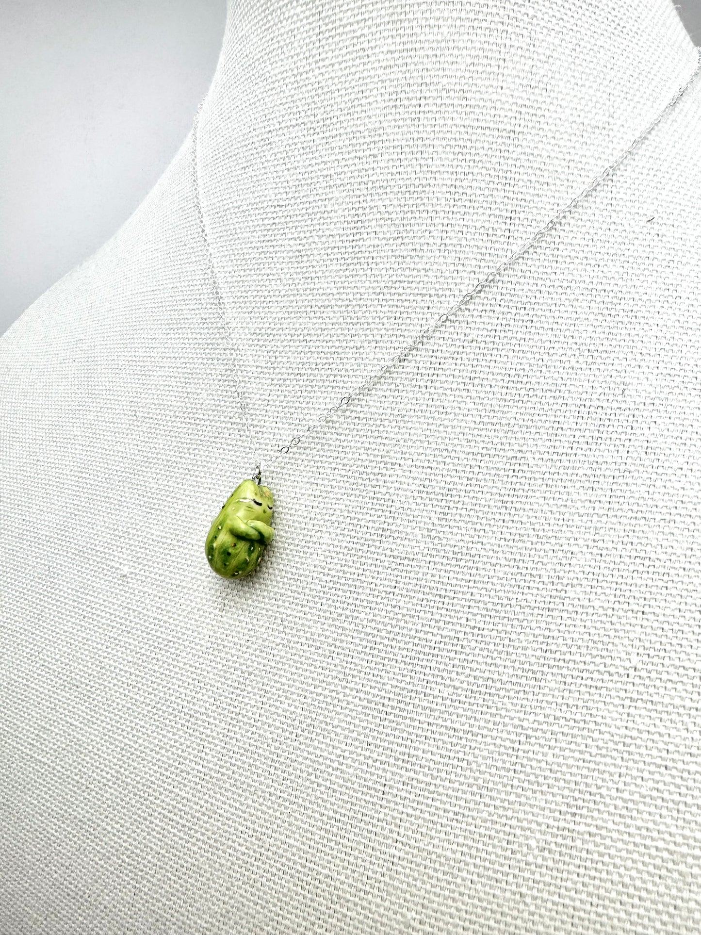 Pickle Cat Necklace