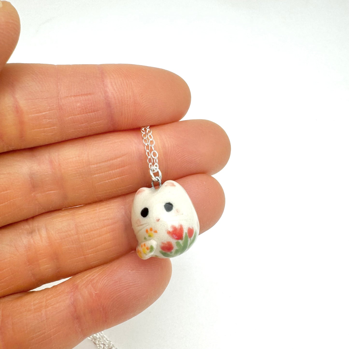 Flower Cat Necklace