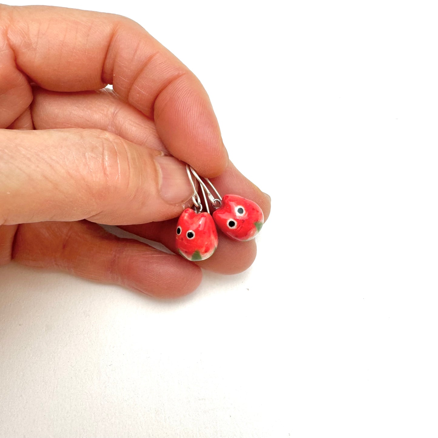 Strawberry Cat Earrings