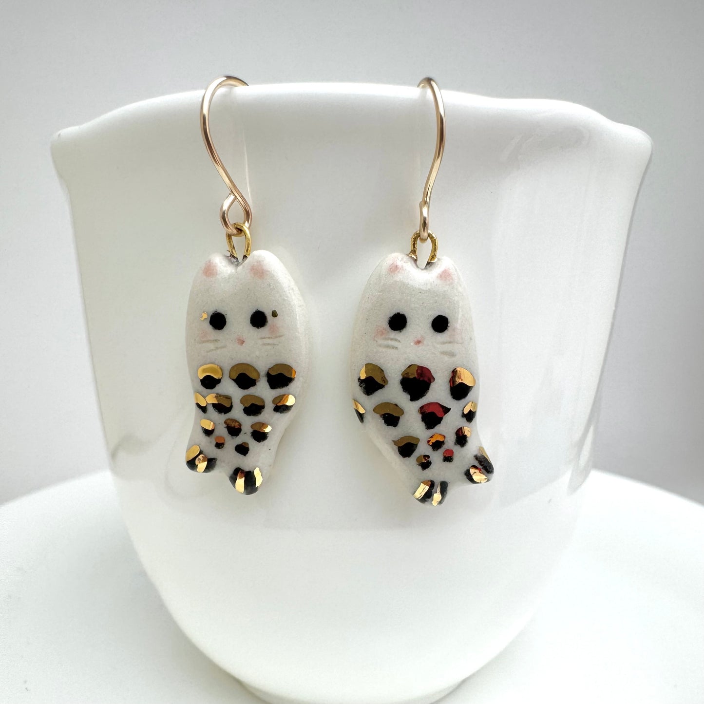 Mermaid Cat Dangle Earrings