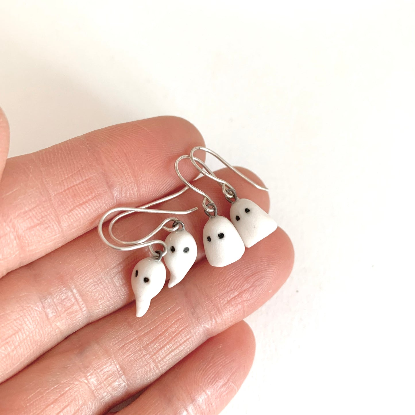 Tiny Ghost Dangle Earrings