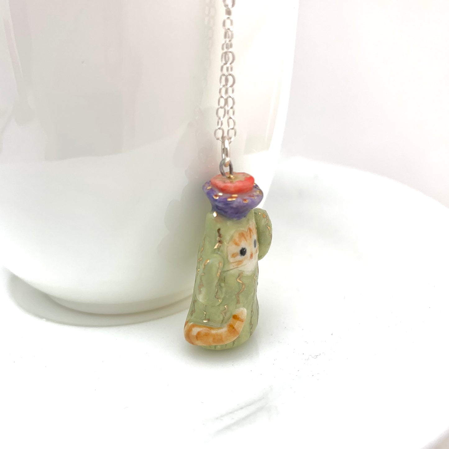 Cactus Cat Necklace