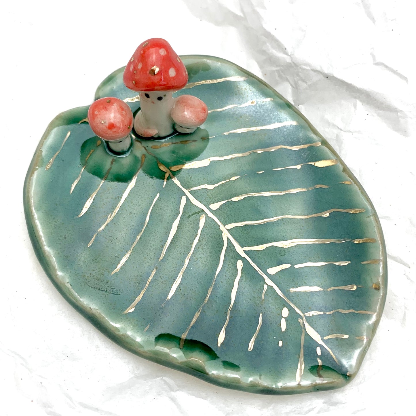 Mushroom Cat Ring Dish
