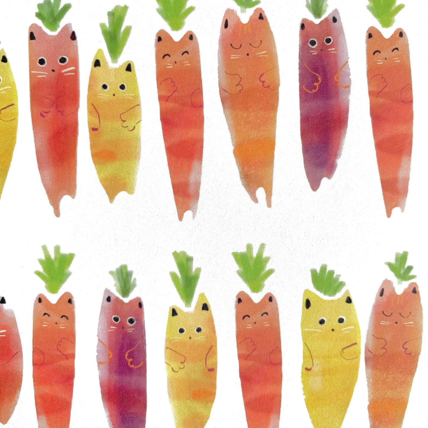 Carrot Cat Greeting Card