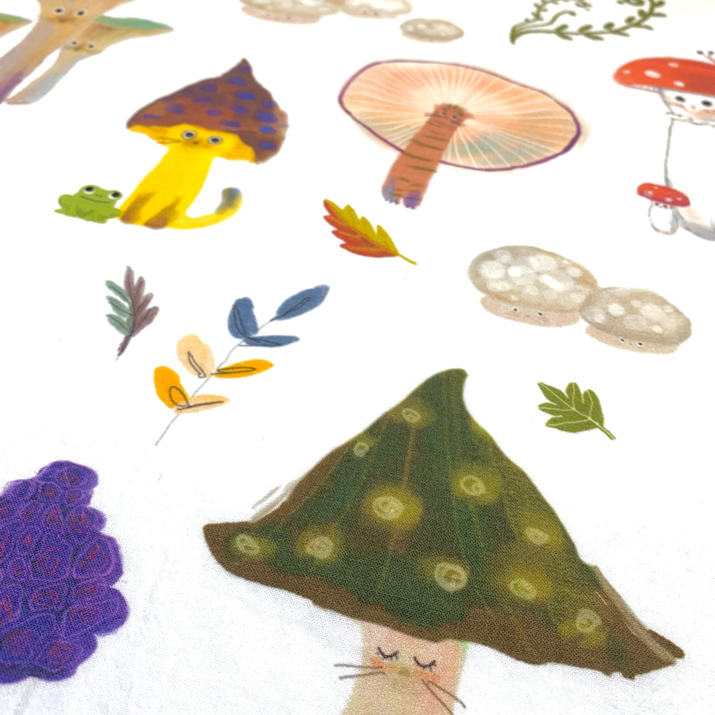 Mushroom Cat Tea Towel