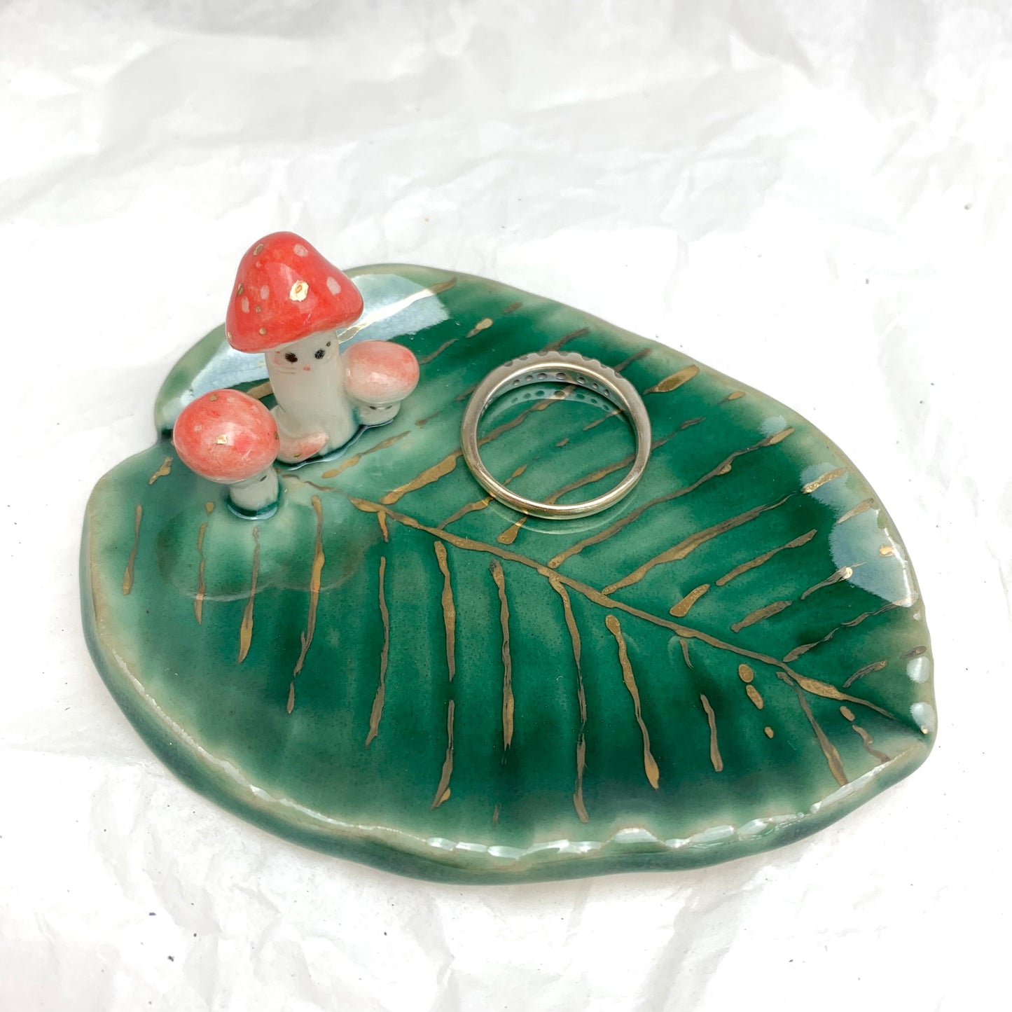 Mushroom Cat Ring Dish
