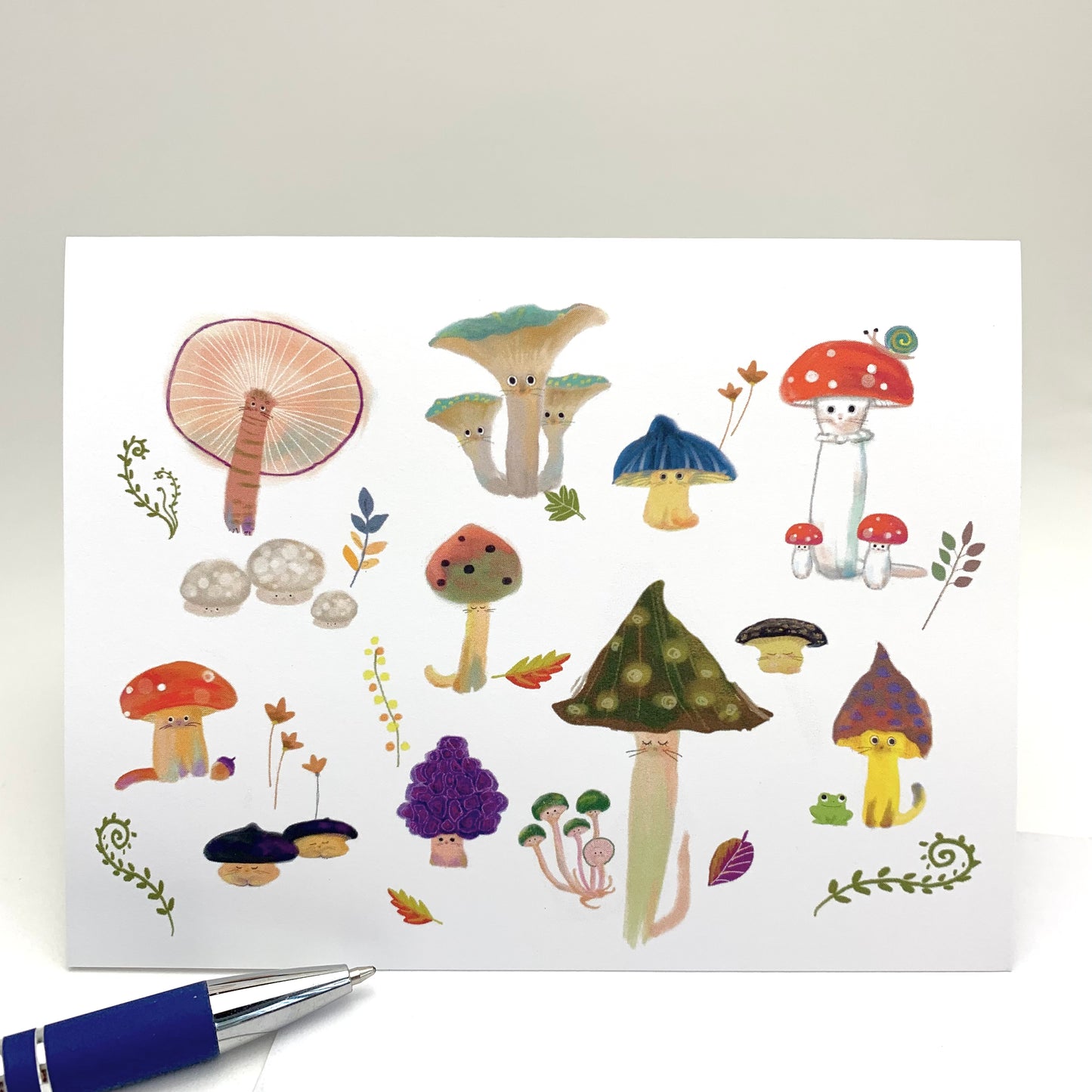 Mushroom Cat Tea Towel