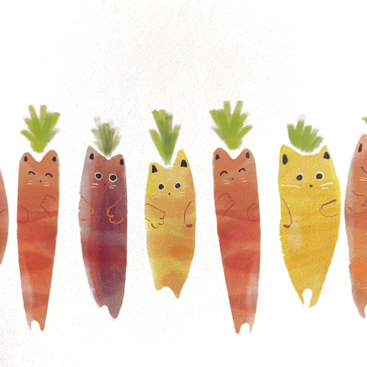 Carrot Cat Greeting Card