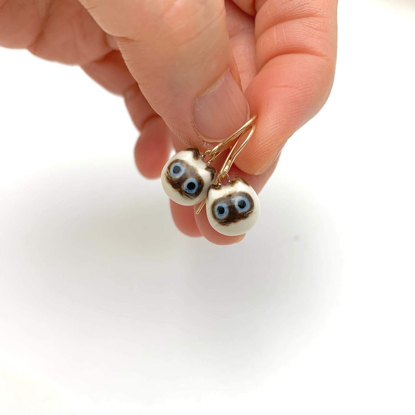 Siamese Cat Dangle Earrings