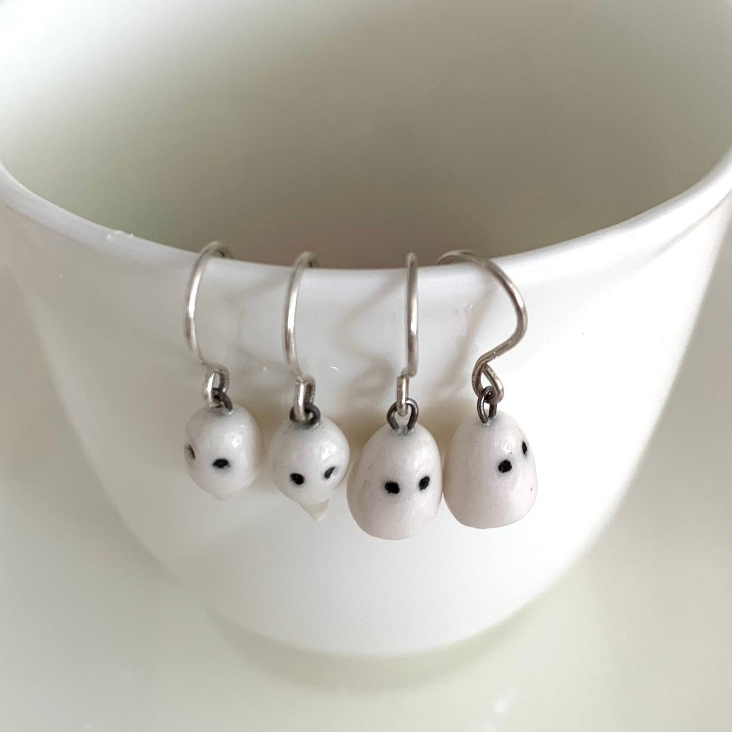 Tiny Ghost Dangle Earrings