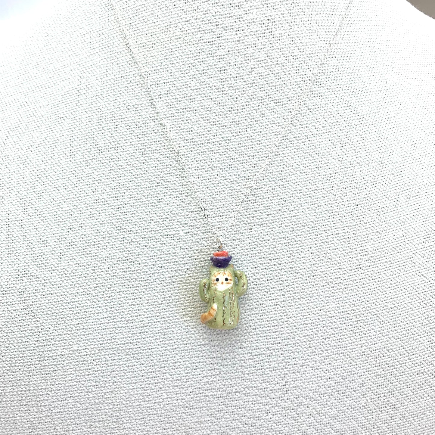 Cactus Cat Necklace