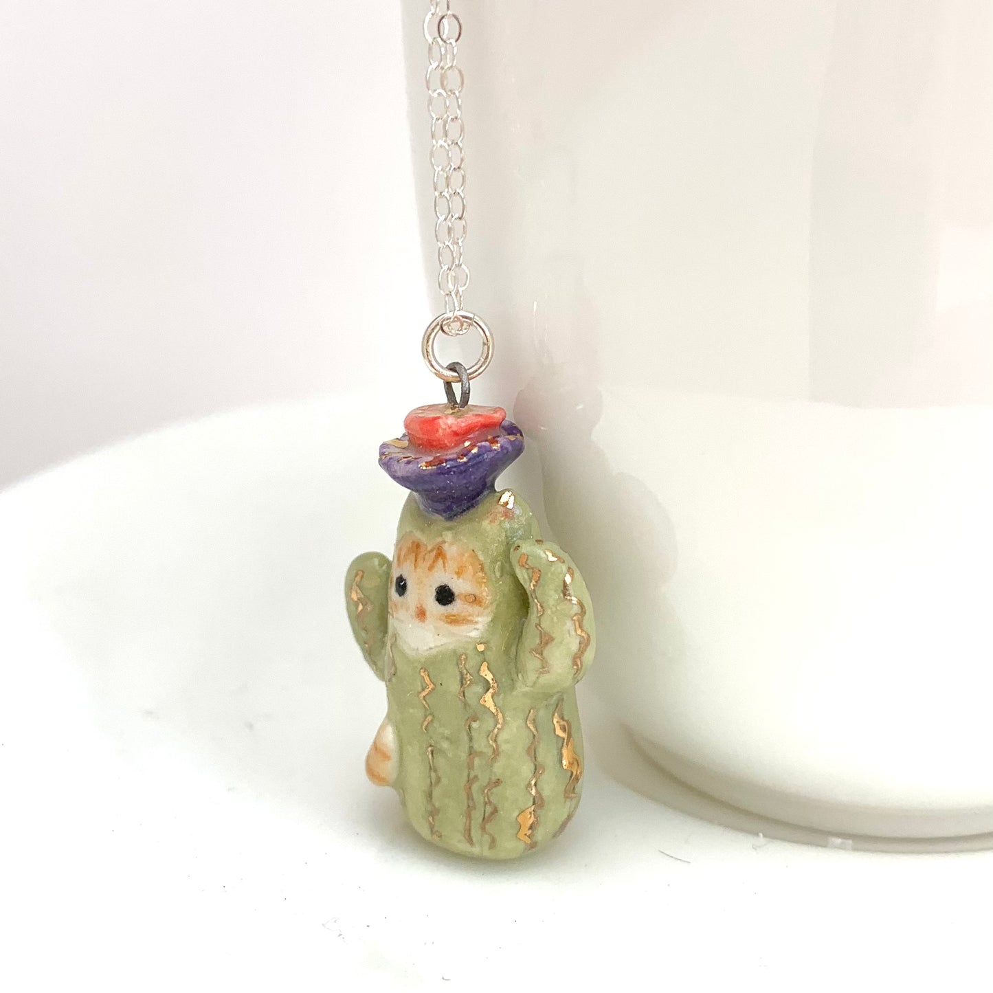 Cactus Cat Necklace
