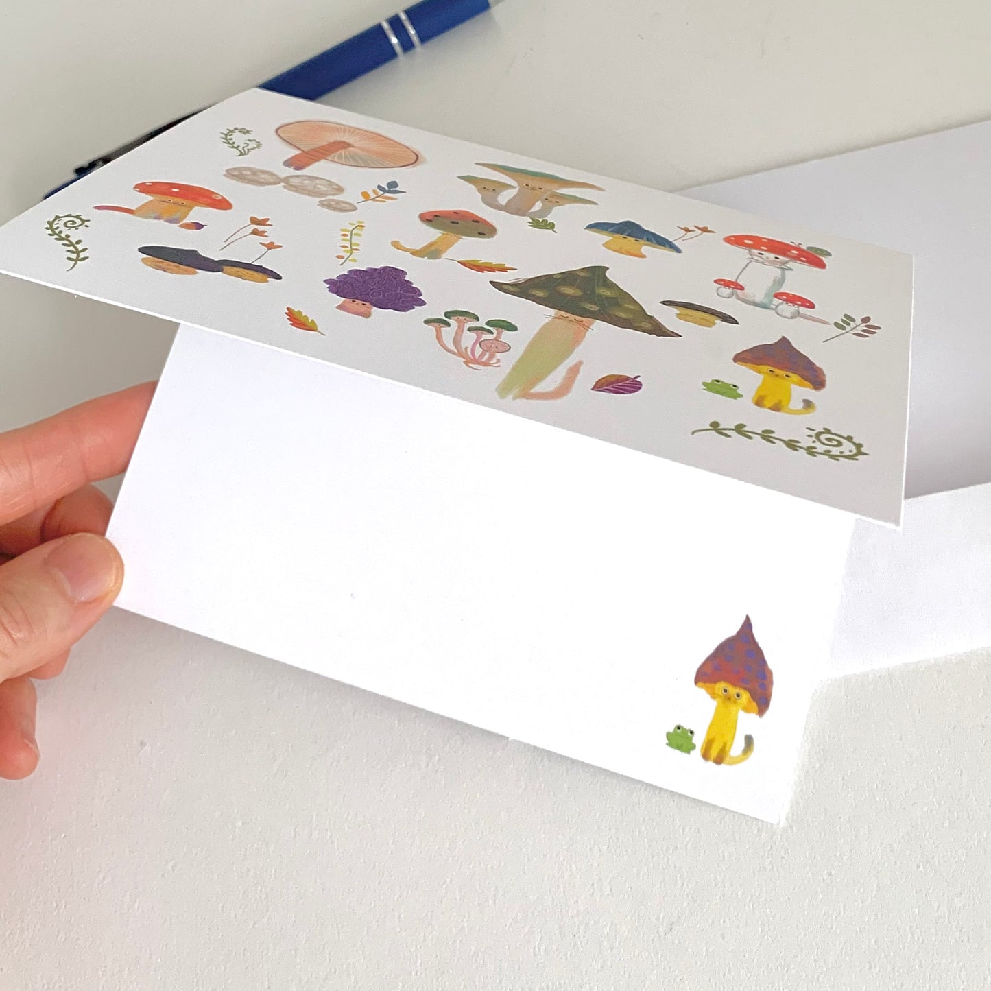 Mushroom Cat Greeting Card
