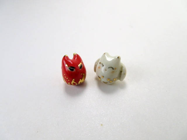 Angel & Devil Cat Dangle Earrings