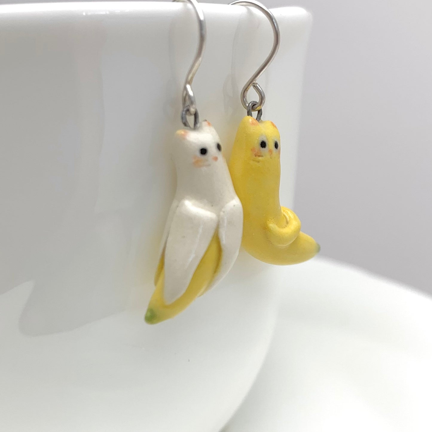 Banana Cat Dangle Earrings