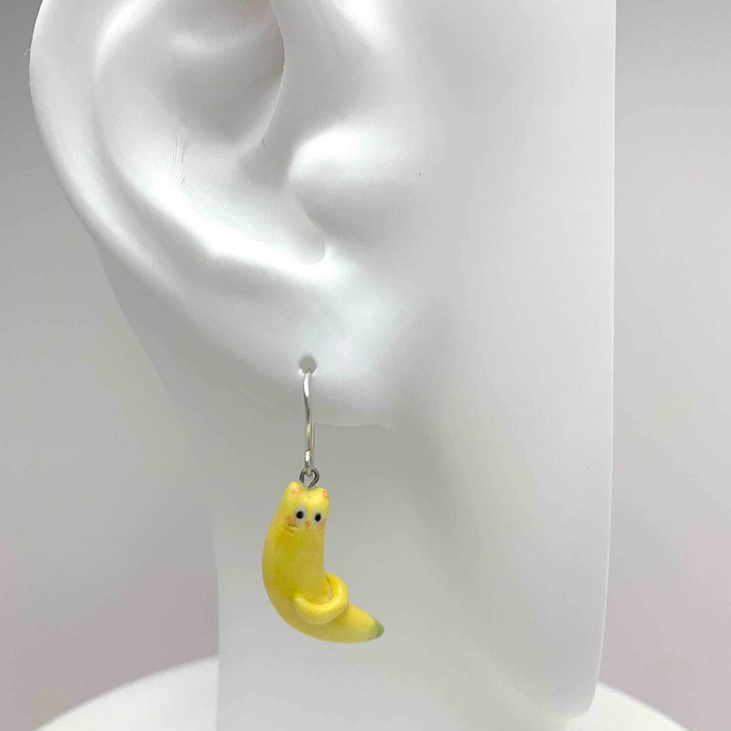 Banana Cat Dangle Earrings