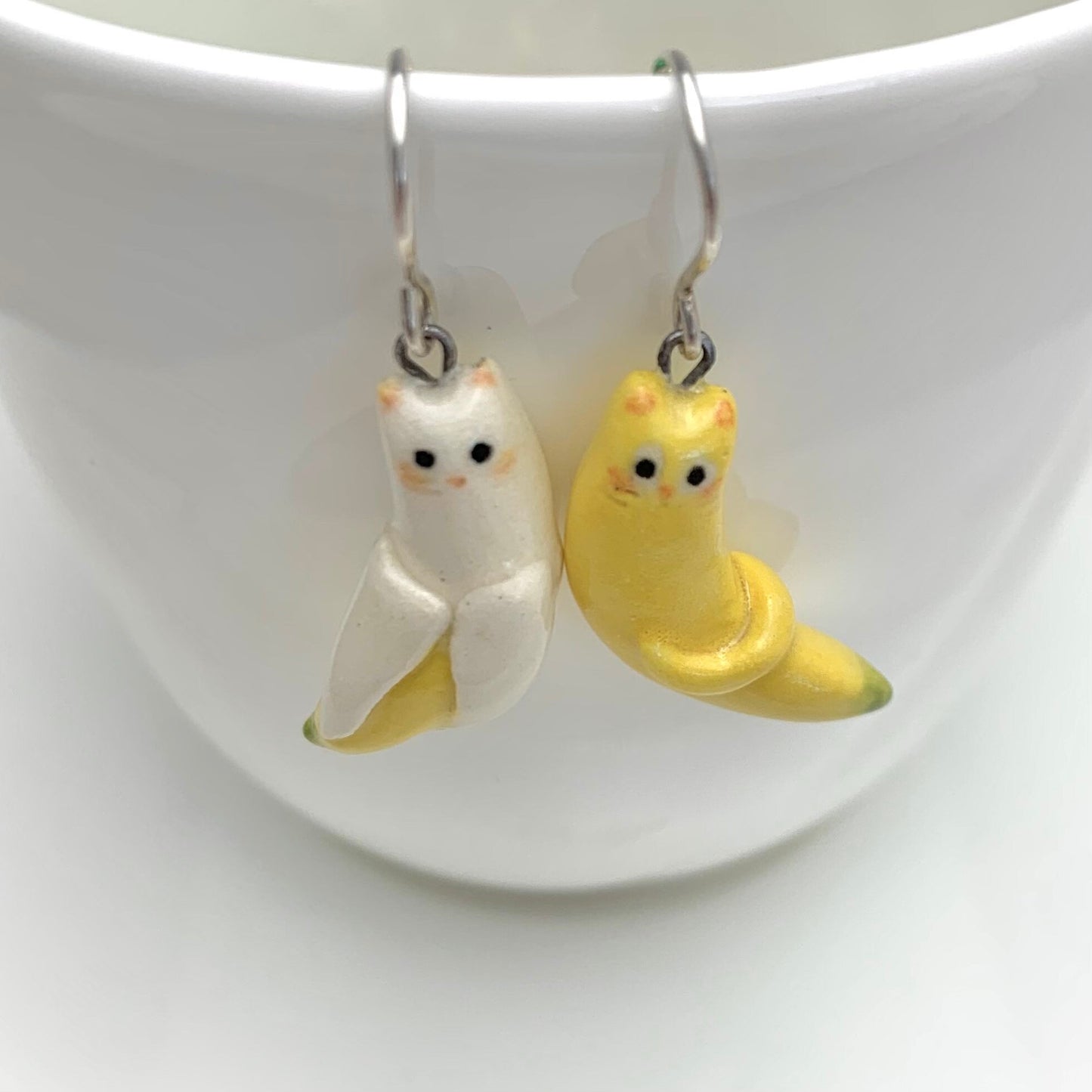 Banana Cat Dangle Earrings
