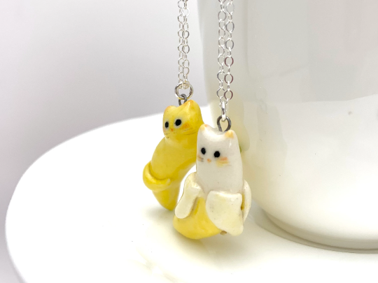 Banana Cat Necklace