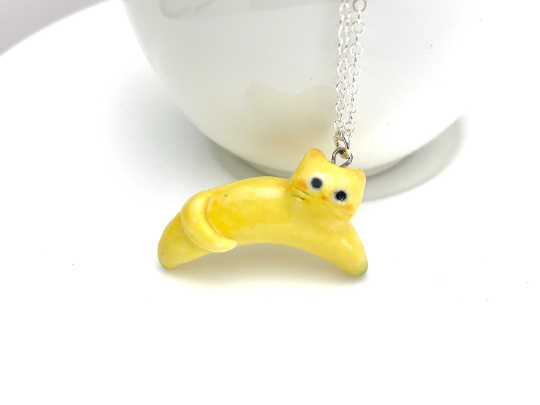 Banana Cat Necklace