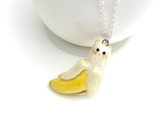 Banana Cat Necklace