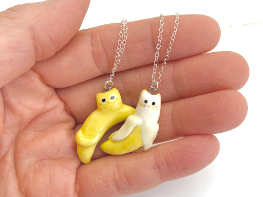 Banana Cat Necklace