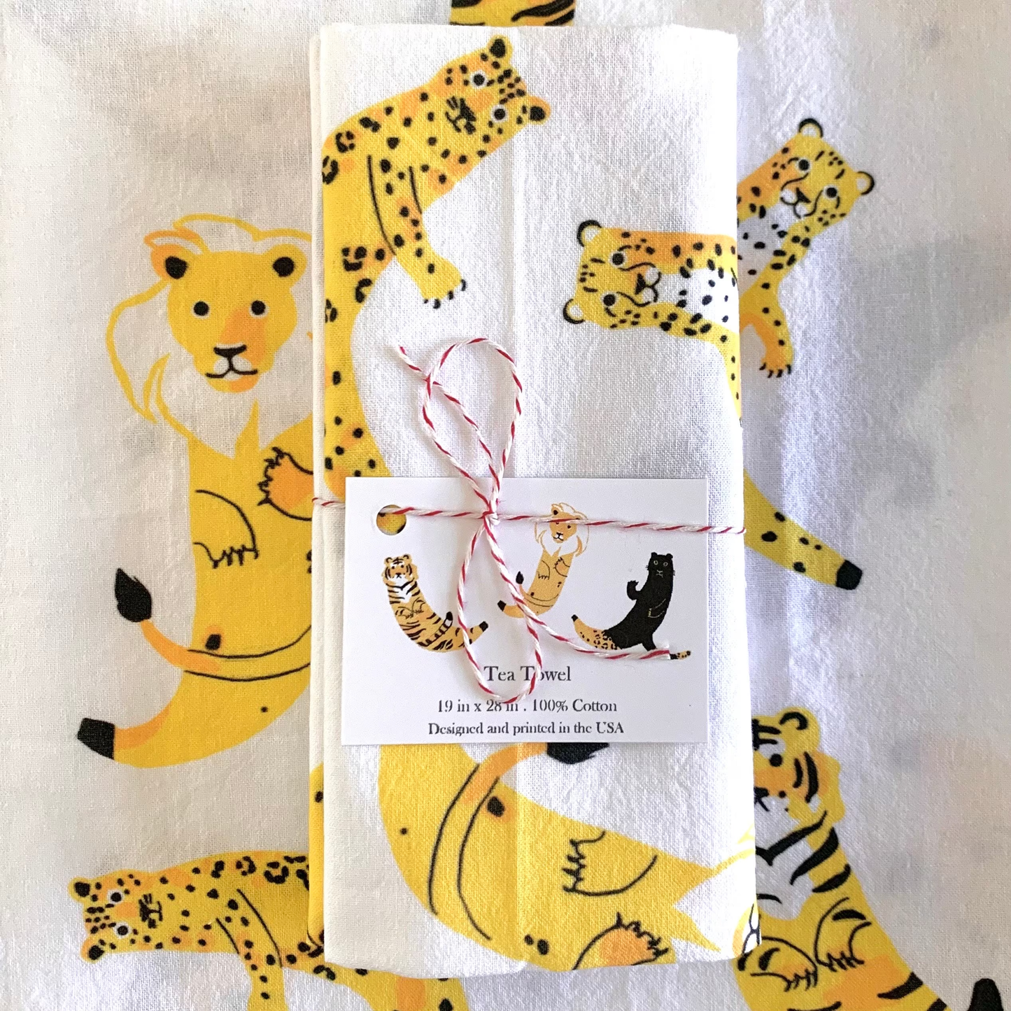 Big Banana Cat Tea Towel